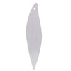 11mm x 49mm Silver Brushed Finish Blank Wavy Leaf Shaped Plated Copper Components - Sold in Pre-Counted Bulk Packs of 10 Pieces - (094-SV)