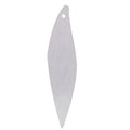 11mm x 49mm Silver Brushed Finish Blank Wavy Leaf Shaped Plated Copper Components - Sold in Pre-Counted Bulk Packs of 10 Pieces - (094-SV)