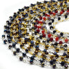 Crystal Rosary Chain | 2mm x 3mm Faceted Crystal Beads | Sold by the Foot