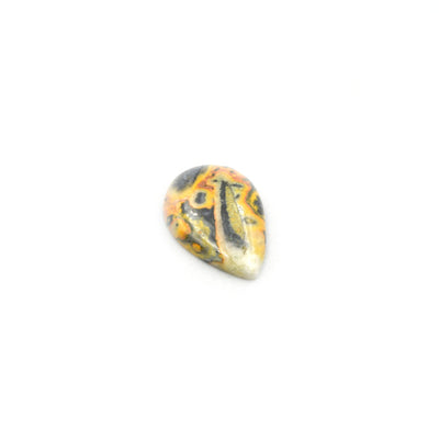 Bumble Bee Jasper Cabochon | Pear Shaped Flat Back Cabochon | 20mm x 29mm - 6mm Dome Height | OOAK Natural Gemstone Cabochon