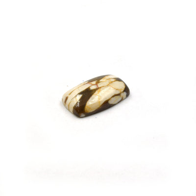 Peanut Wood Jasper Cabochon | Rectangle Shaped Flat Back Cabochon | 15mm x 25mm - 6mm Dome Height | OOAK Natural Gemstone Cabochon