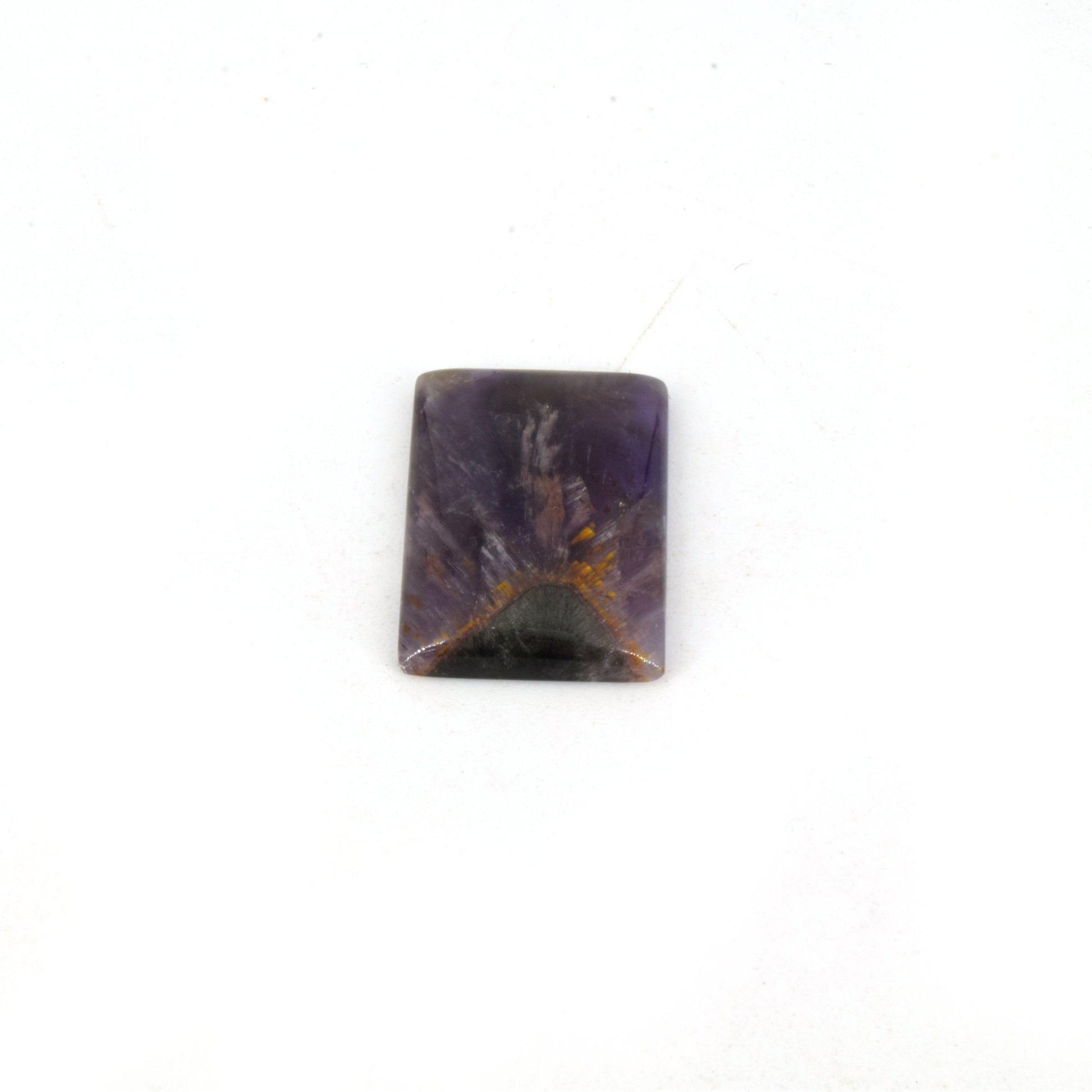 Cacoxenite Cabochon | Rectangle Shaped Flat Back Cabochon | 18mm x 26mm - 4mm Dome Height | OOAK Natural Gemstone Cabochon