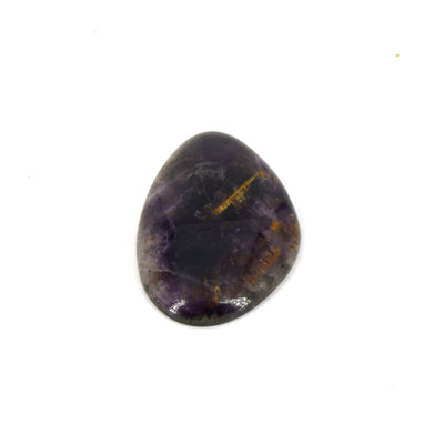 Cacoxenite Cabochon | Trillion Shaped Flat Back Cabochon | 27mm x 39mm - 7mm Dome Height | OOAK Natural Gemstone Cabochon