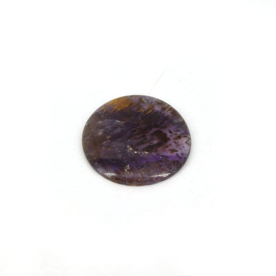 Cacoxenite Cabochon | Round Shaped Flat Back Cabochon | 29mm x 29mm - 4mm Dome Height | OOAK Natural Gemstone Cabochon