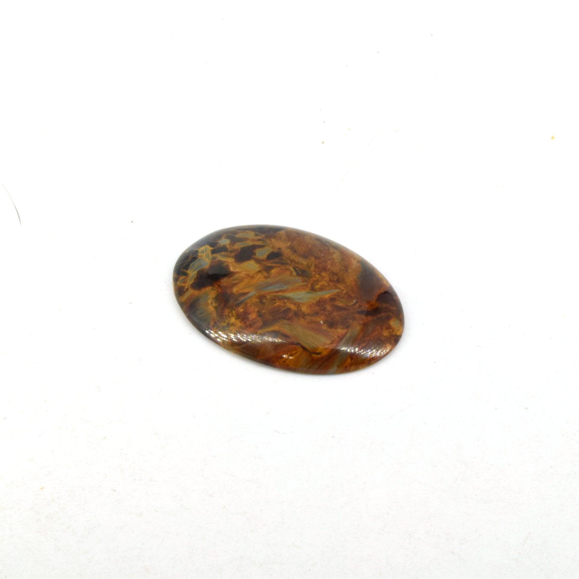 Pietersite Cabochon | Round Flat Back Cabochon | 25mm x 36mm - 5mm Dome Height | OOAK Natural Gemstone Cabochon