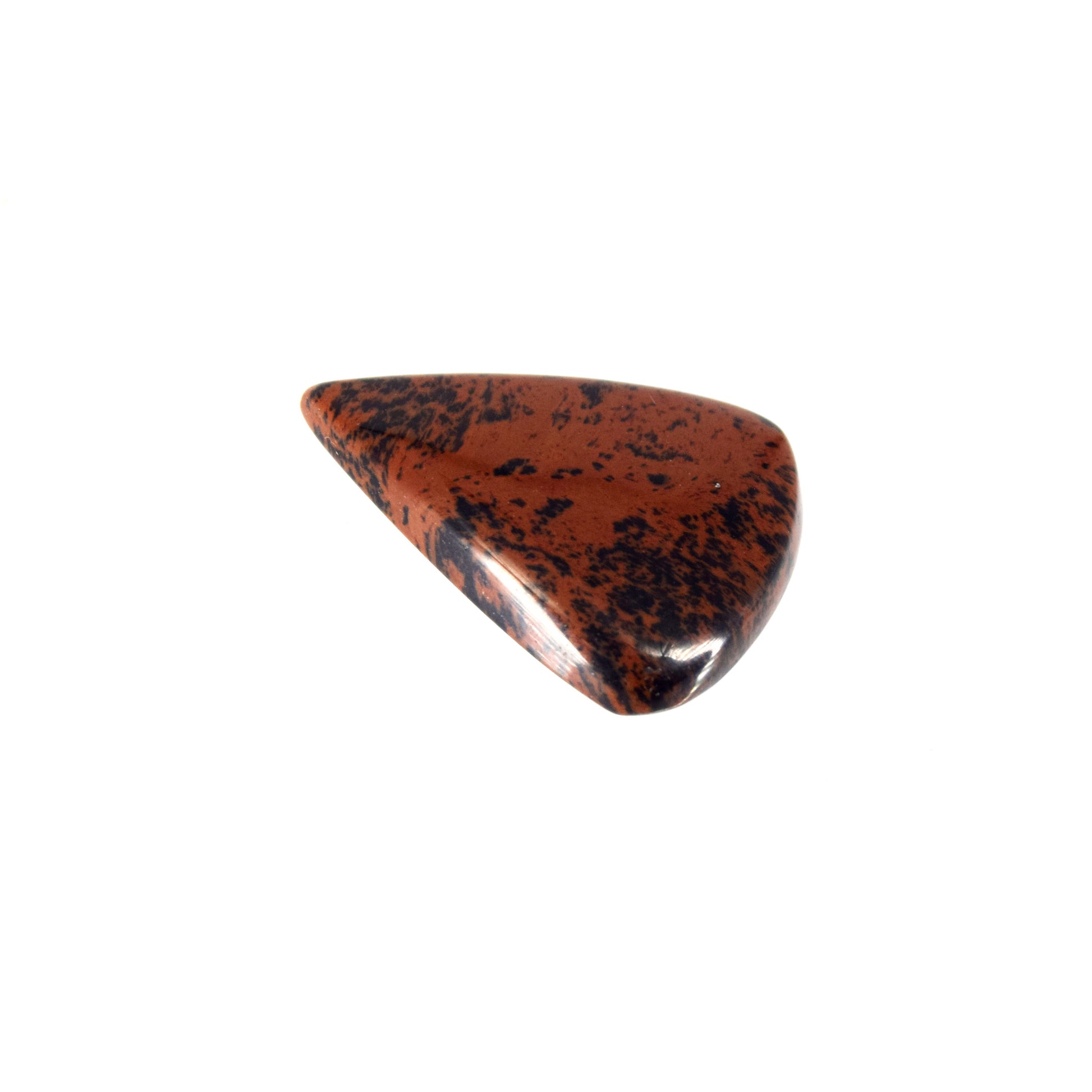 Mahogany Jasper Cabochon | Pear Flat Back Cabochon | 27mm x 35mm - 6mm Dome Height | OOAK Natural Gemstone Cabochon