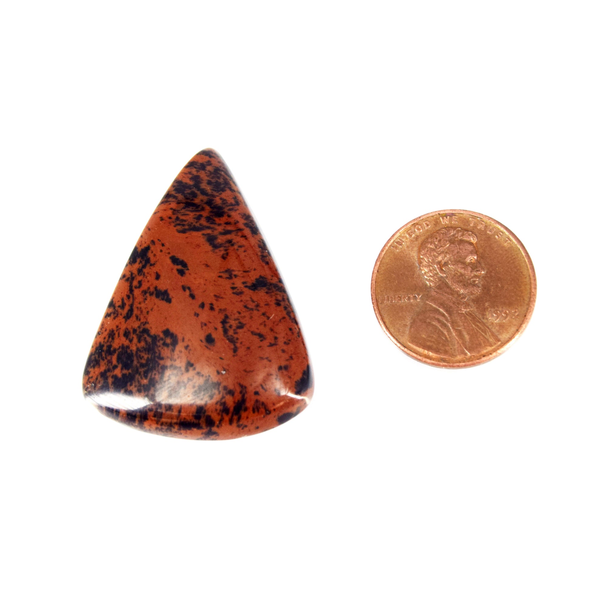 Mahogany Jasper Cabochon | Pear Flat Back Cabochon | 27mm x 35mm - 6mm Dome Height | OOAK Natural Gemstone Cabochon