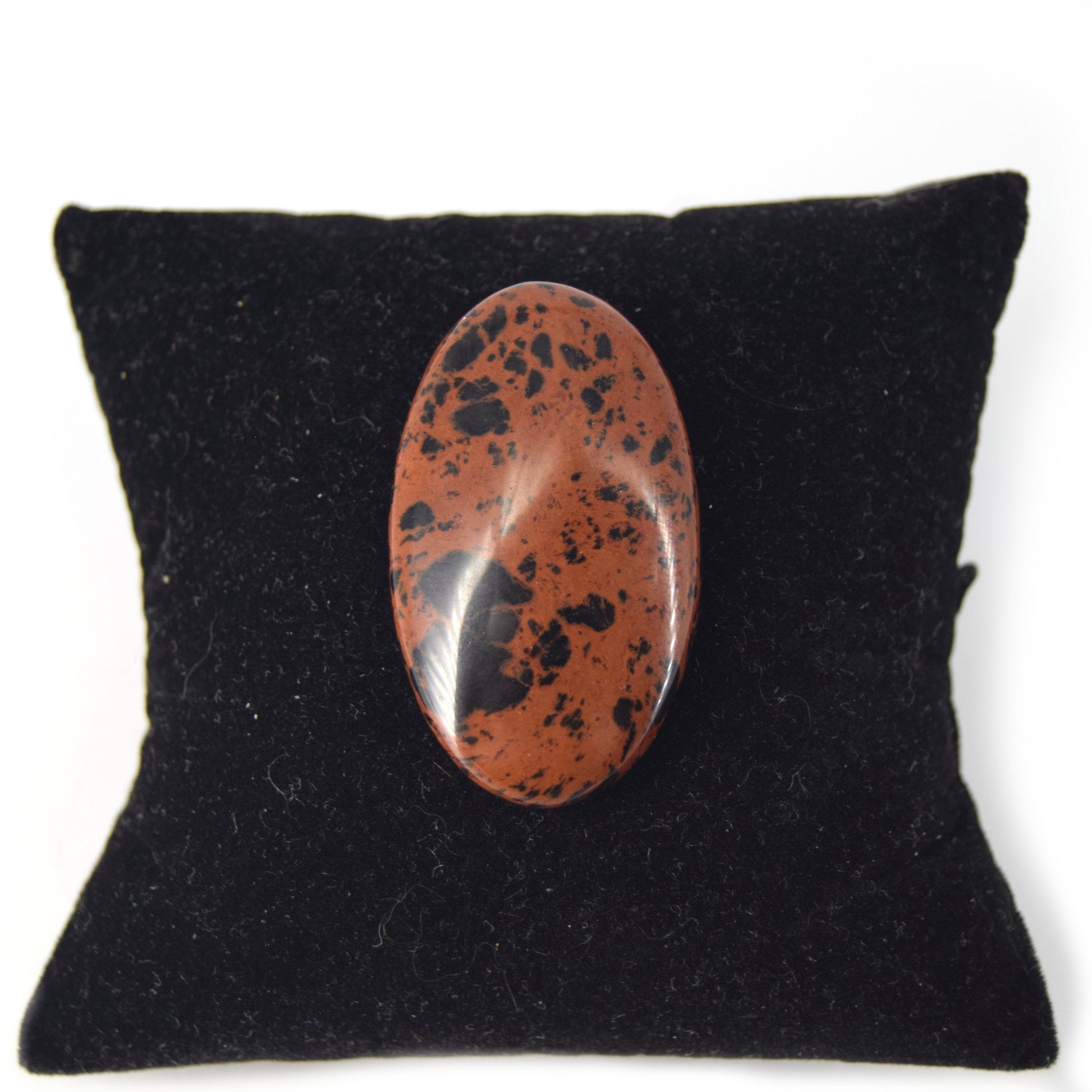 Mahogany Jasper Cabochon | Oval Flat Back Cabochon | 25mm x 41mm - 7mm Dome Height | OOAK Natural Gemstone Cabochon