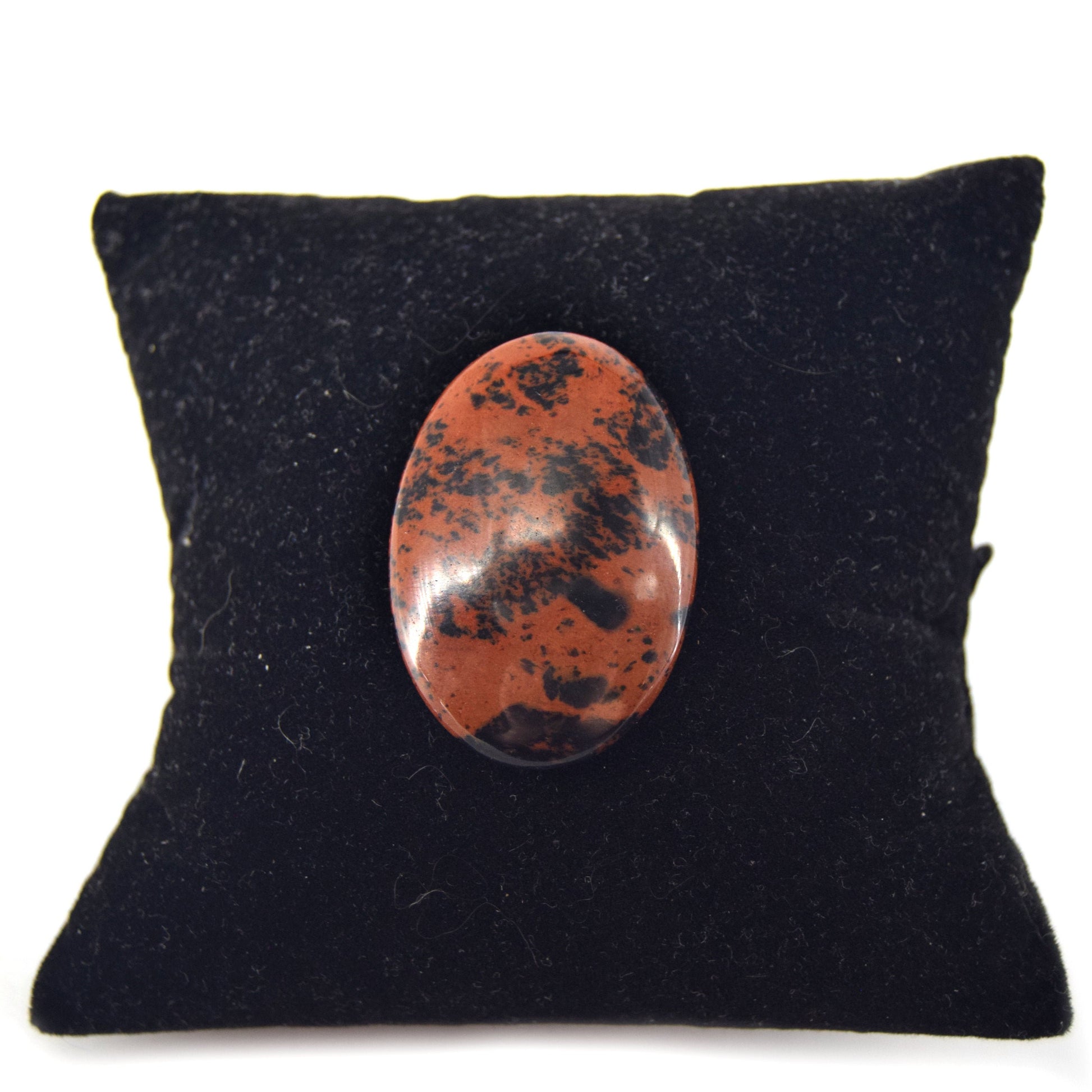 Mahogany Jasper Cabochon | Oval Flat Back Cabochon | 24mm x 35mm - 6mm Dome Height | OOAK Natural Gemstone Cabochon