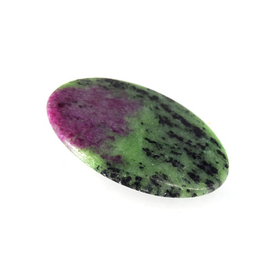 Ruby Zoisite Cabochon | Round Flat Back Cabochon | 30mm x 50mm - 5mm Dome Height | OOAK Natural Gemstone Cabochon