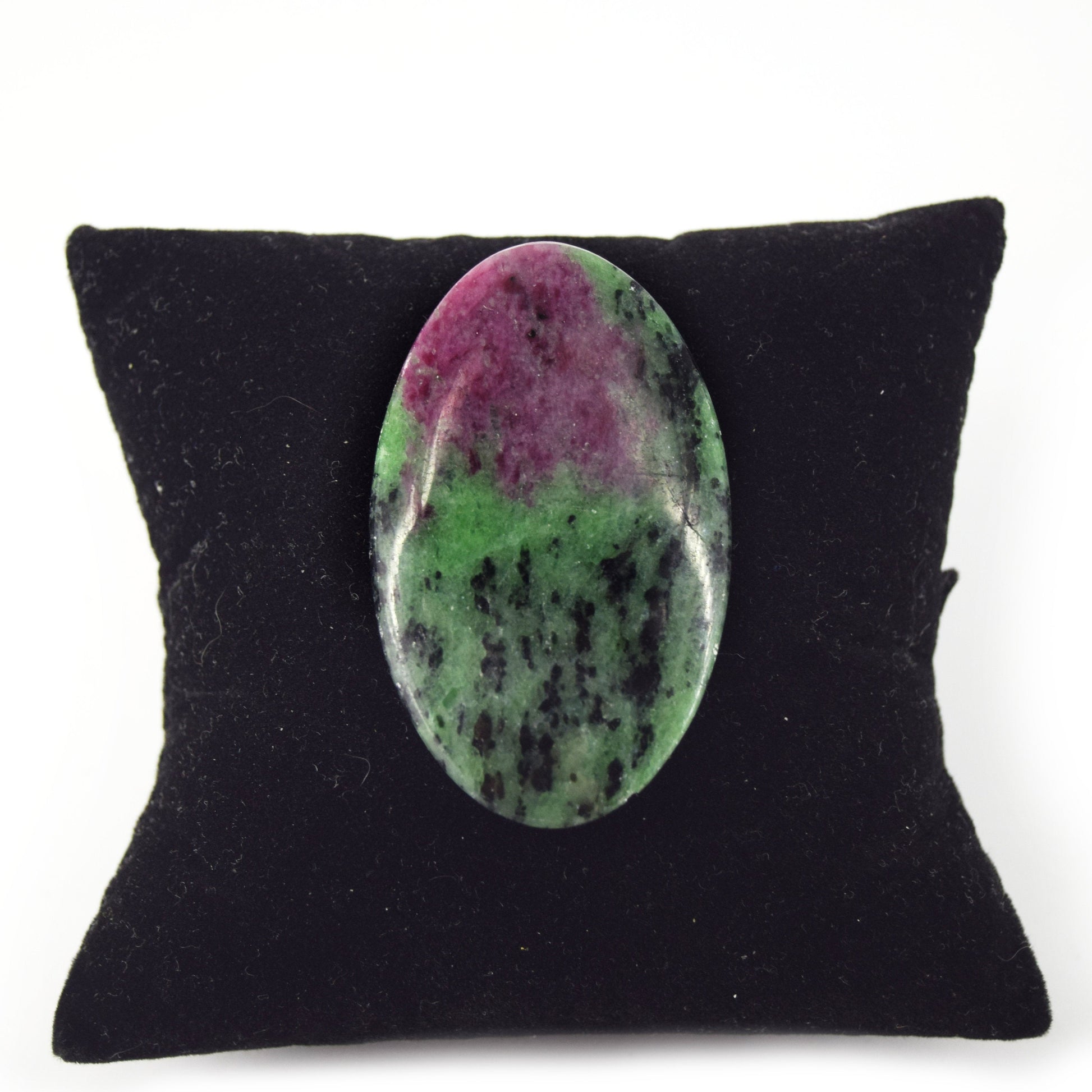 Ruby Zoisite Cabochon | Round Flat Back Cabochon | 30mm x 50mm - 5mm Dome Height | OOAK Natural Gemstone Cabochon