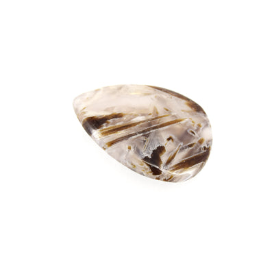 Stick Agate Cabochon | Pear Flat Back Cabochon | 30mm x 40mm - 5mm Dome Height | OOAK Natural Gemstone Cabochon