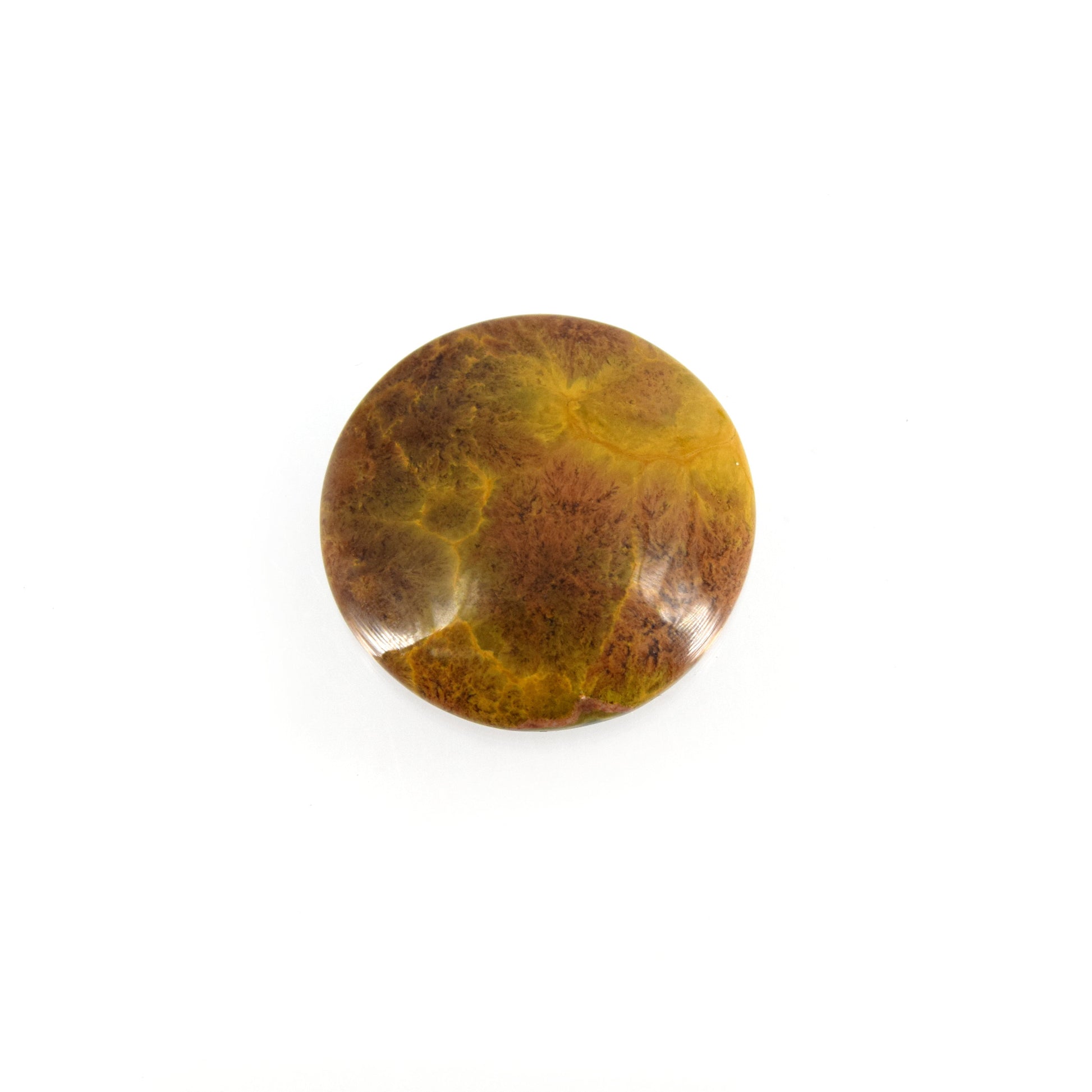 Ocean Jasper Cabochon | Round Flat Back Cabochon | 30mm x 30mm - 5mm Dome Height | OOAK Natural Gemstone Cabochon