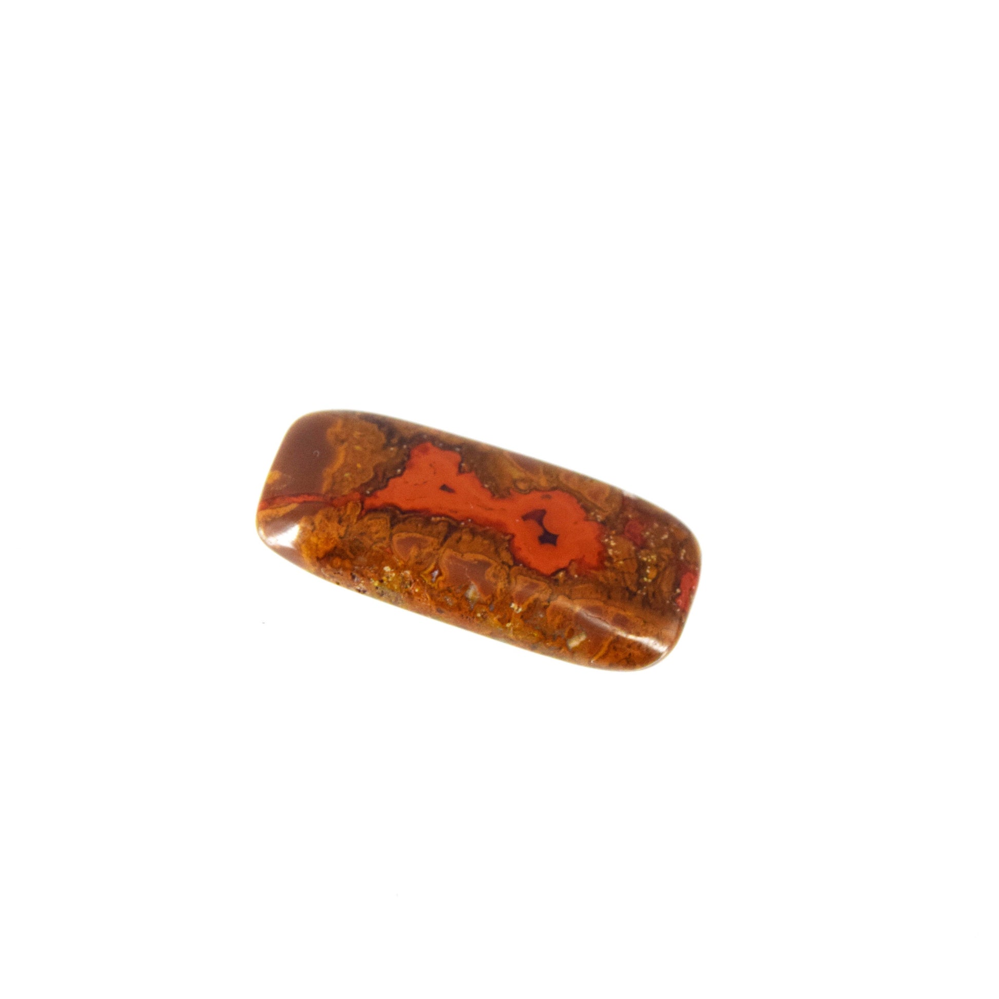 Moroccan Seam Cabochon | Rectangle Flat Back Cabochon | 15mm x 31mm - 5mm Dome Height | OOAK Natural Gemstone Cabochon