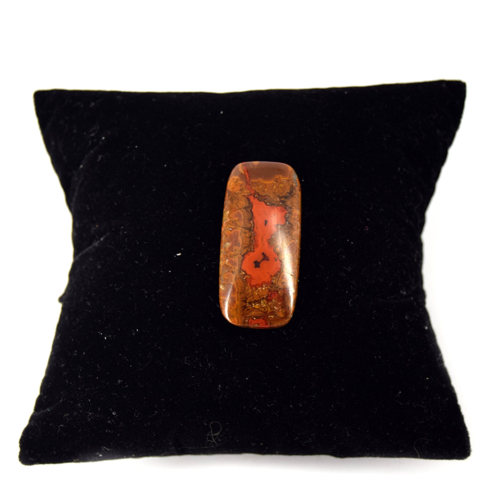 Moroccan Seam Cabochon | Rectangle Flat Back Cabochon | 15mm x 31mm - 5mm Dome Height | OOAK Natural Gemstone Cabochon