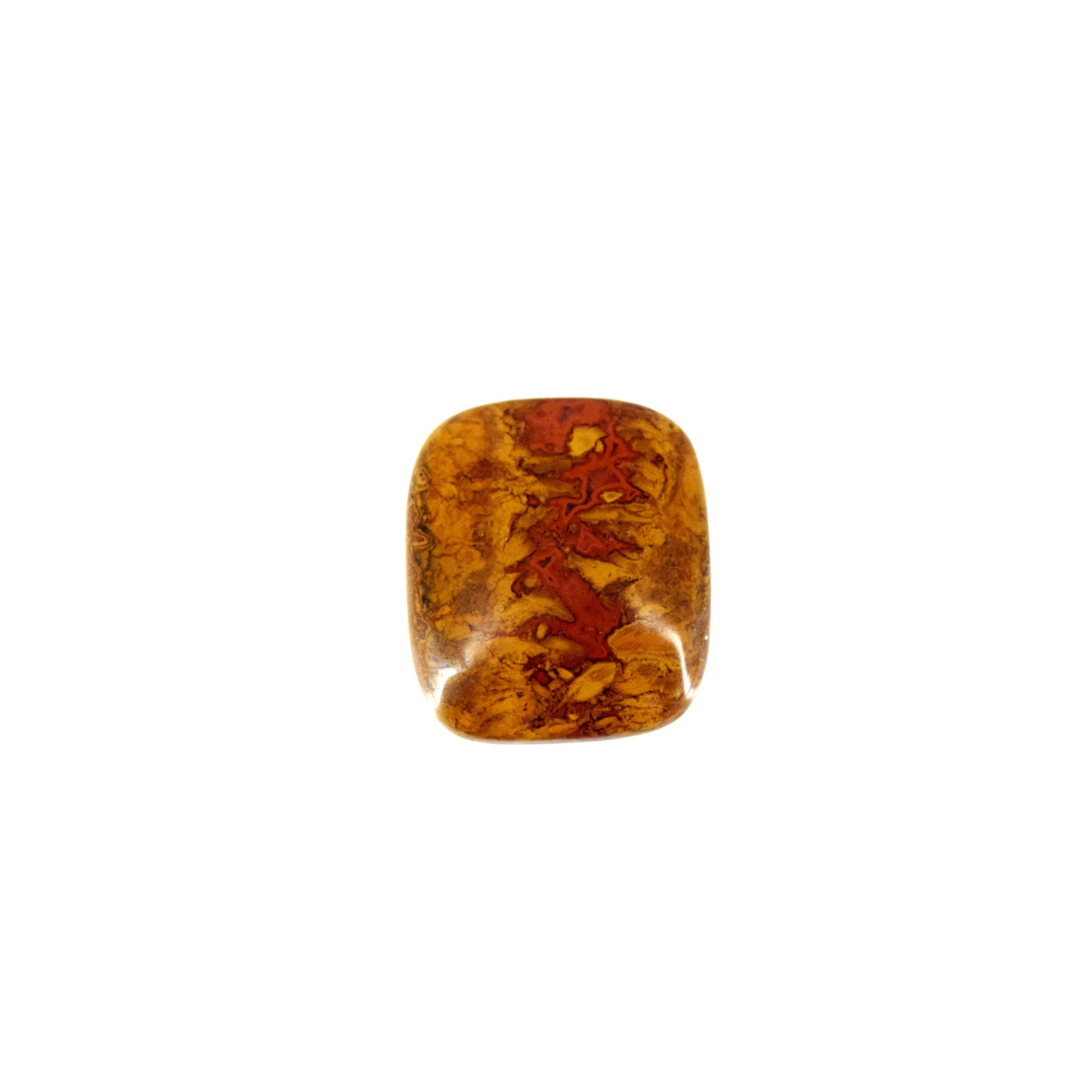 Moroccan Seam Cabochon | Rectangle Flat Back Cabochon | 21mm x 24mm - 5mm Dome Height | OOAK Natural Gemstone Cabochon