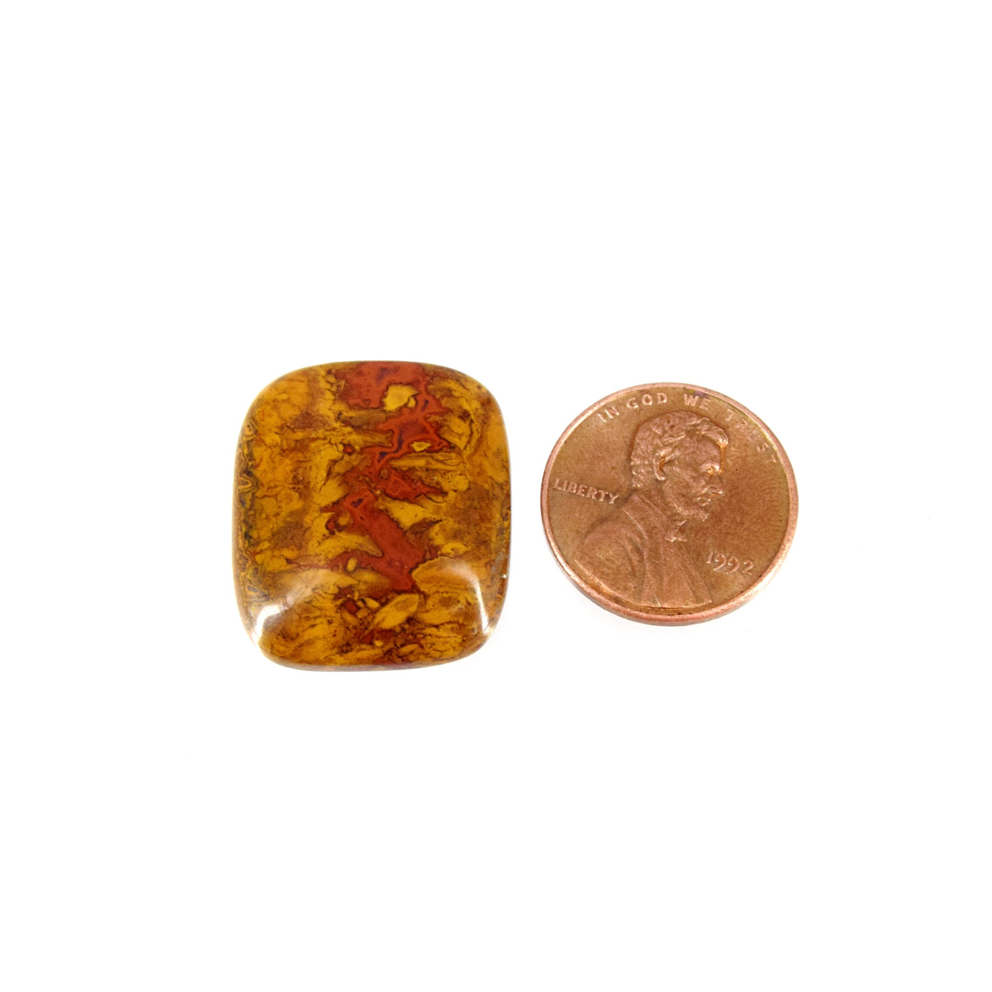 Moroccan Seam Cabochon | Rectangle Flat Back Cabochon | 21mm x 24mm - 5mm Dome Height | OOAK Natural Gemstone Cabochon