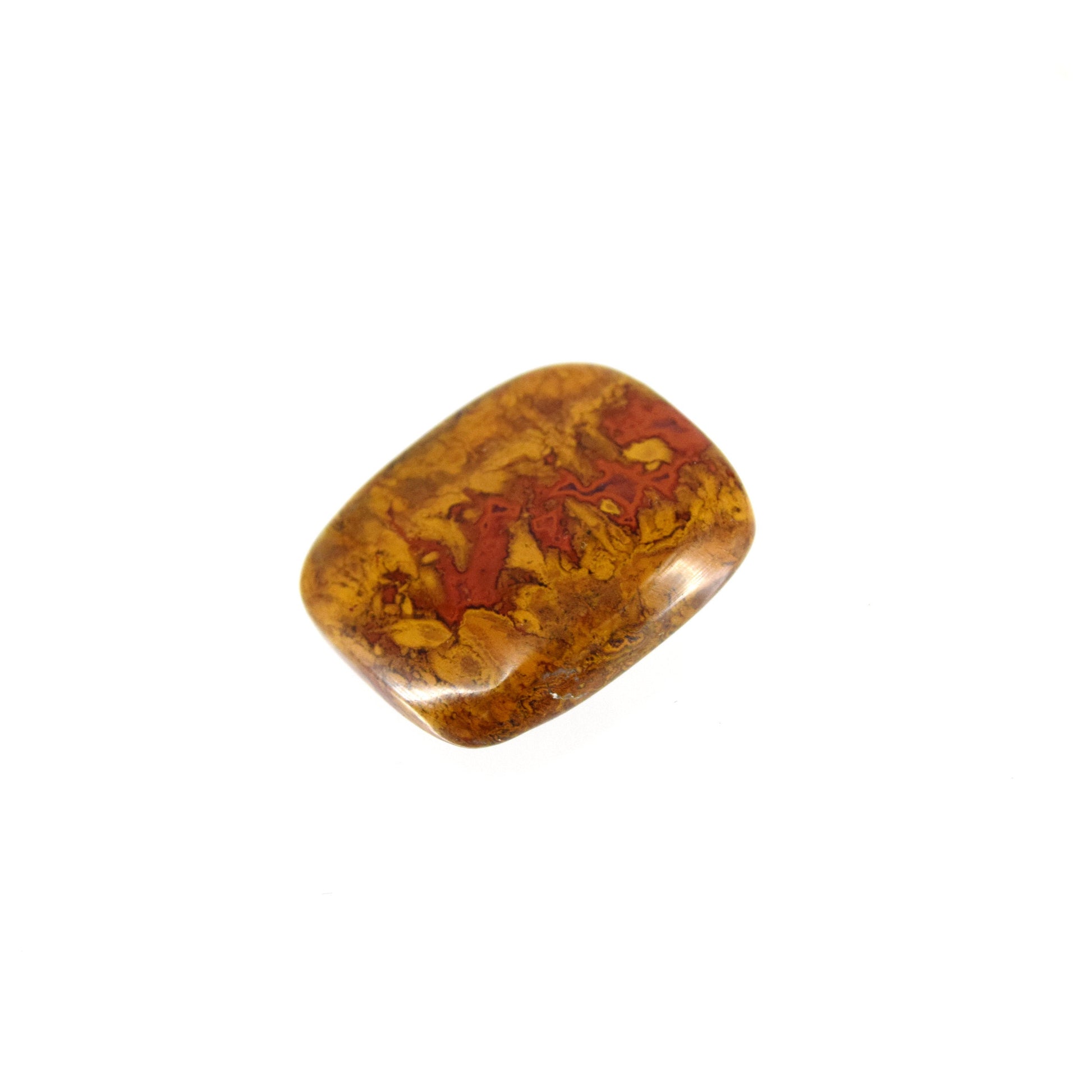 Moroccan Seam Cabochon | Rectangle Flat Back Cabochon | 21mm x 24mm - 5mm Dome Height | OOAK Natural Gemstone Cabochon