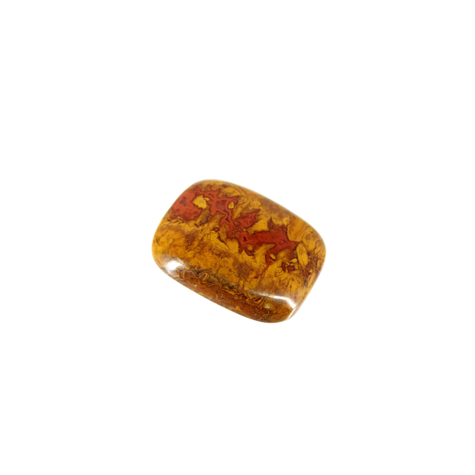 Moroccan Seam Cabochon | Rectangle Flat Back Cabochon | 21mm x 24mm - 5mm Dome Height | OOAK Natural Gemstone Cabochon