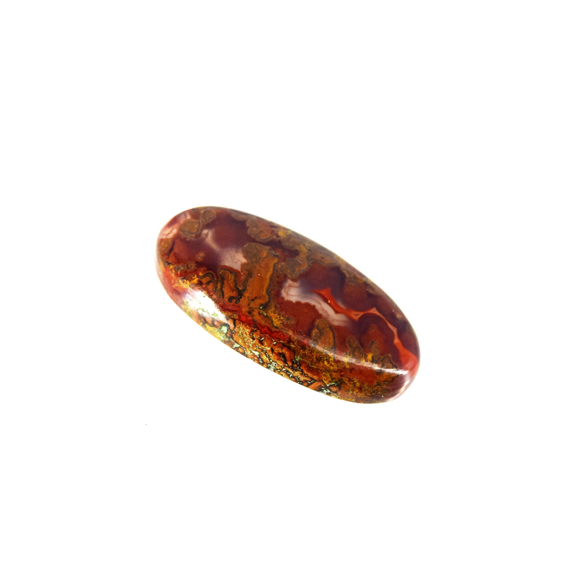 Moroccan Seam Cabochon | Round Flat Back Cabochon | 24mm x 37mm - 6mm Dome Height | OOAK Natural Gemstone Cabochon