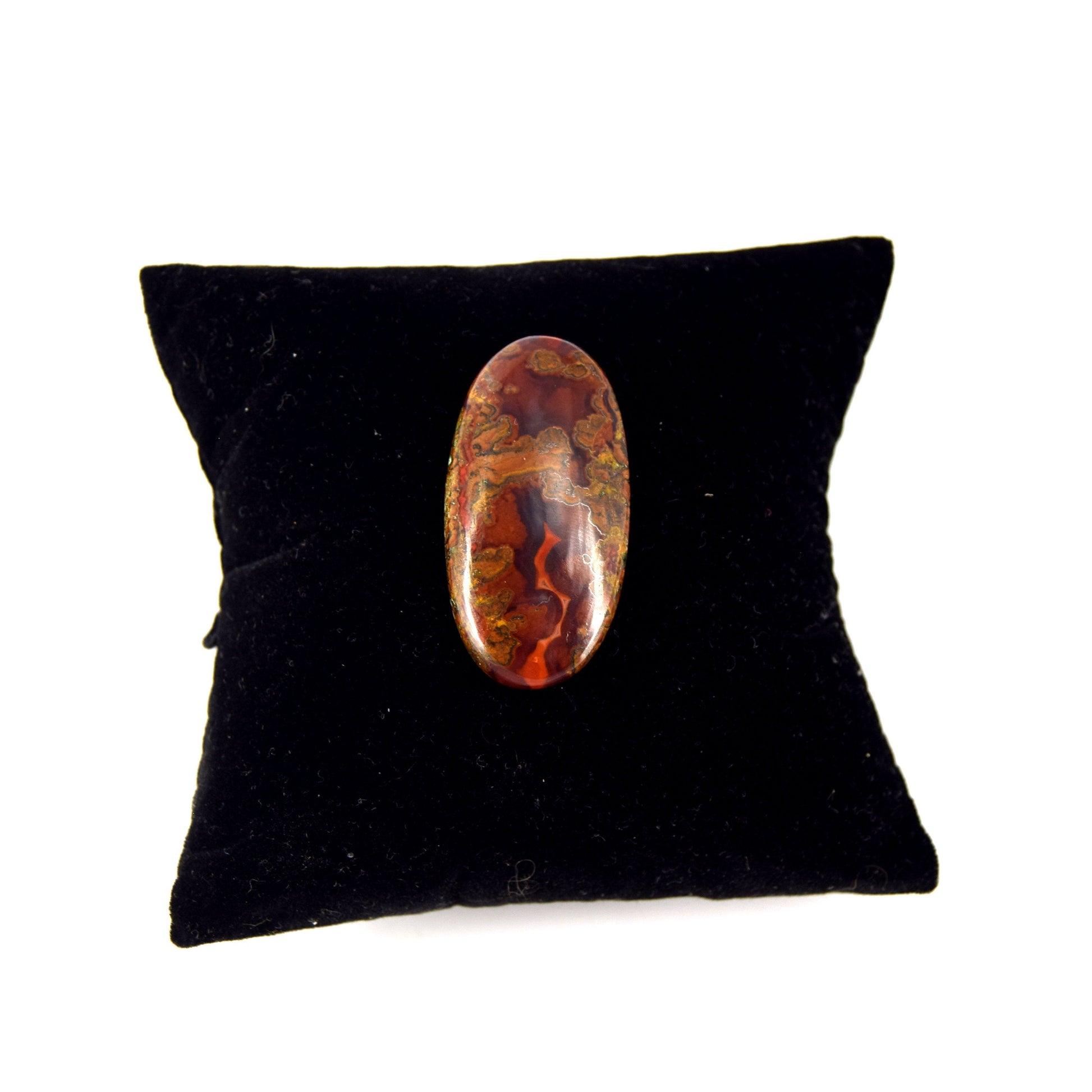Moroccan Seam Cabochon | Round Flat Back Cabochon | 24mm x 37mm - 6mm Dome Height | OOAK Natural Gemstone Cabochon