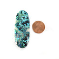 Azurite Cabochon | Round Flat Back Cabochon | 22mm x 55mm - 6mm Dome Height | OOAK Natural Gemstone Cabochon | Loose Gemstone