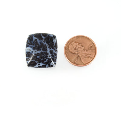 Dendritic Pyrite Cabochon | Rectangle Flat Back Cabochon | 18mm x 21mm - 6mm Dome Height | OOAK Natural Gemstone Cabochon | Loose Gemstone