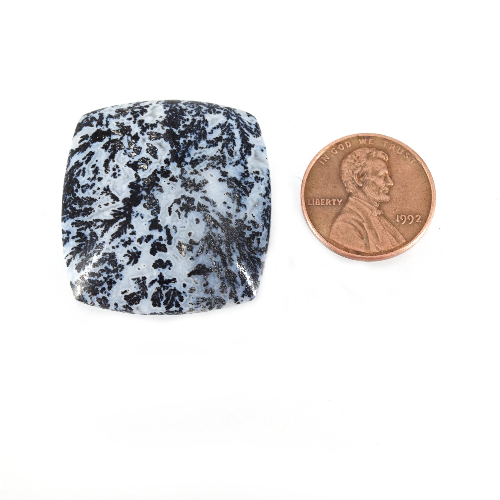 Dendritic Pyrite Cabochon | Rectangle Flat Back Cabochon | 29mm x 31mm - 6mm Dome Height | OOAK Natural Gemstone Cabochon | Loose Gemstone