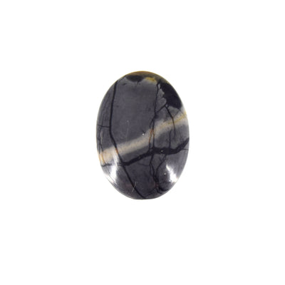 Picasso Jasper Cabochon | Round Flat Back Cabochon | 22mm x 32mm - 6mm Dome Height | OOAK Natural Gemstone Cabochon | Loose Gemstone