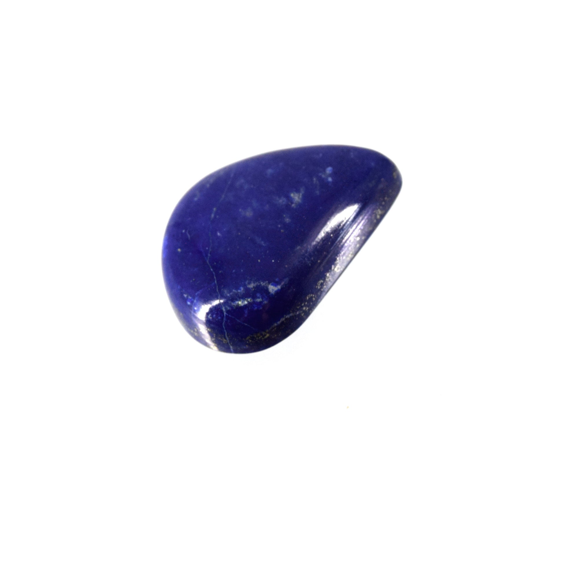 Lapis Lazuli Cabochon | Pear Shaped Flat Back Cabochon | 23mm x 31mm - 7mm Dome Height | OOAK Natural Gemstone Cabochon
