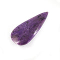 Charoite Cabochon | Teardrop Flat Back Cabochon | 24mm x 51mm - 5mm Dome Height | OOAK Natural Gemstone Cabochon