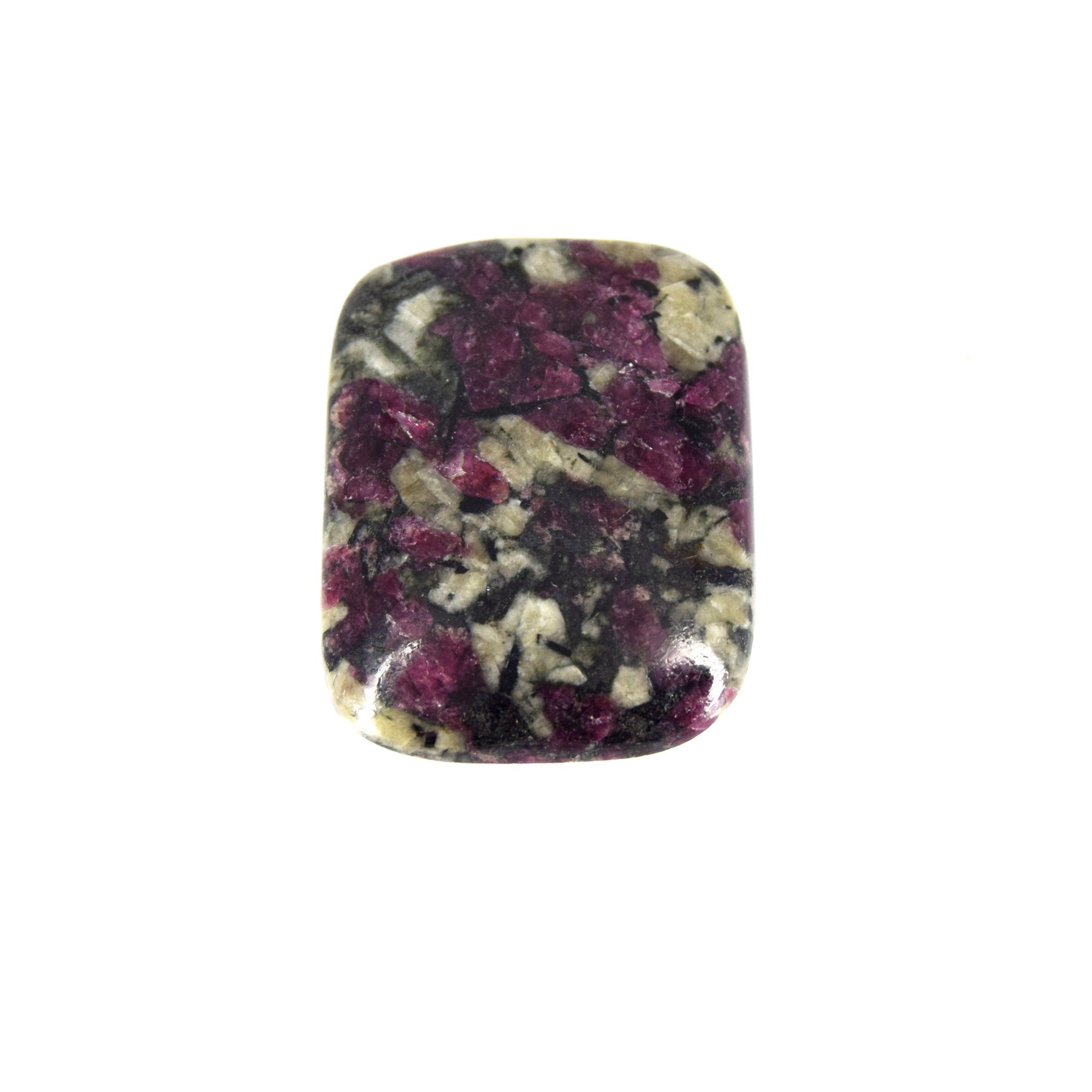 Eudialyte Cabochon | Rectangle Flat Back Cabochon | 26mm x 34mm - 6mm Dome Height| OOAK Natural Gemstone Cabochon
