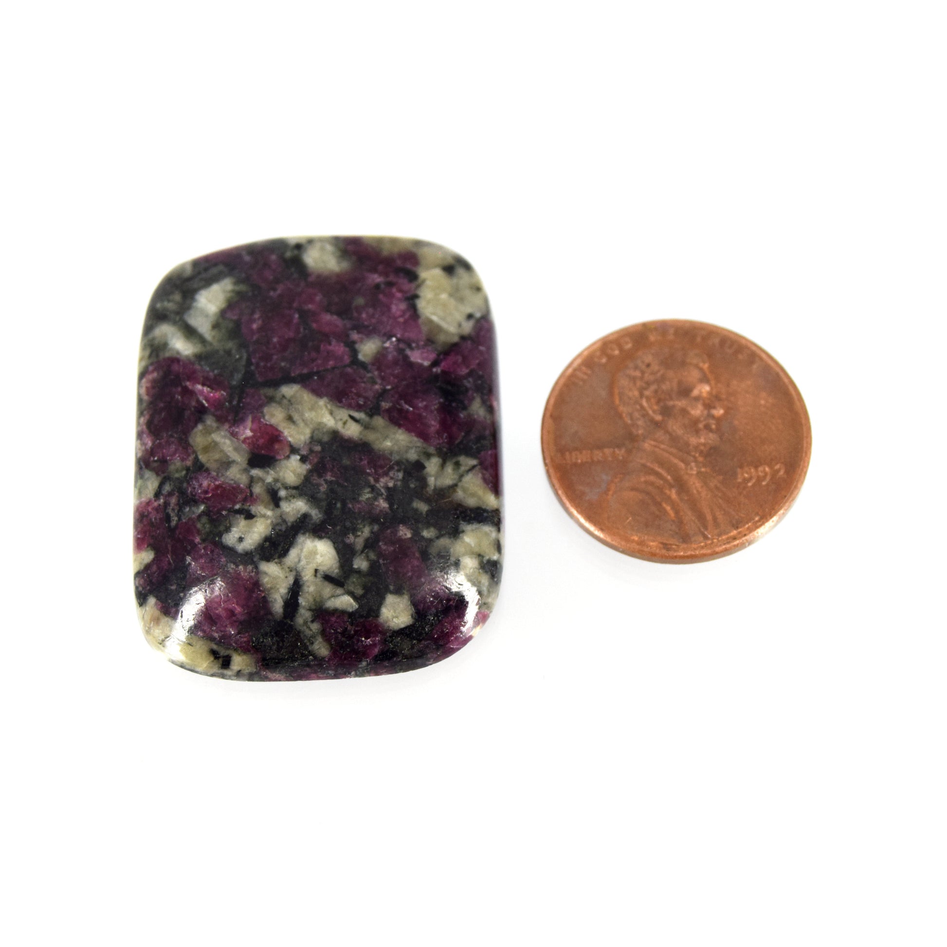 Eudialyte Cabochon | Rectangle Flat Back Cabochon | 26mm x 34mm - 6mm Dome Height| OOAK Natural Gemstone Cabochon
