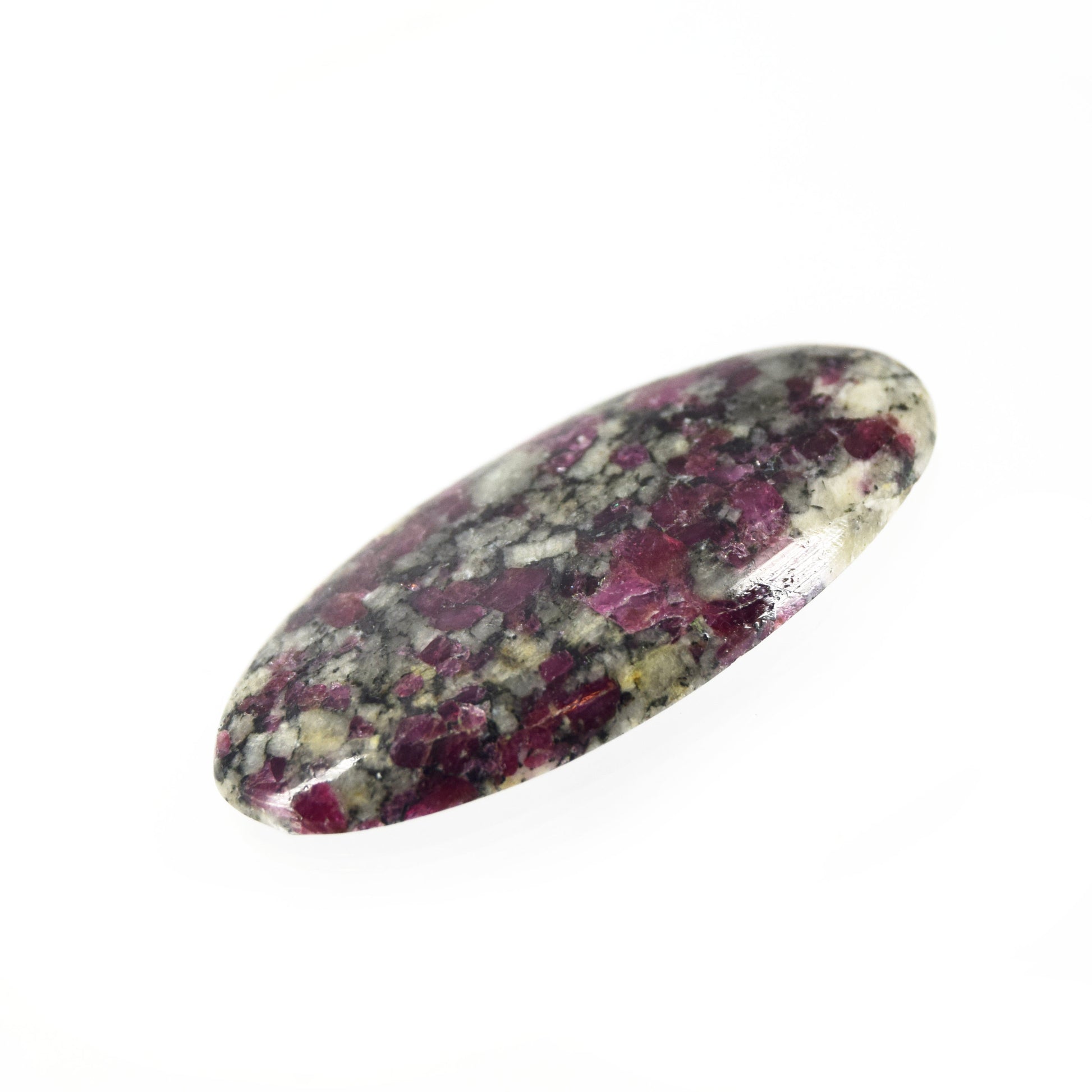 Eudialyte Cabochon | Oval Flat Back Cabochon | 20mm x 42mm - 5mm Dome Height | OOAK Natural Gemstone Cabochon