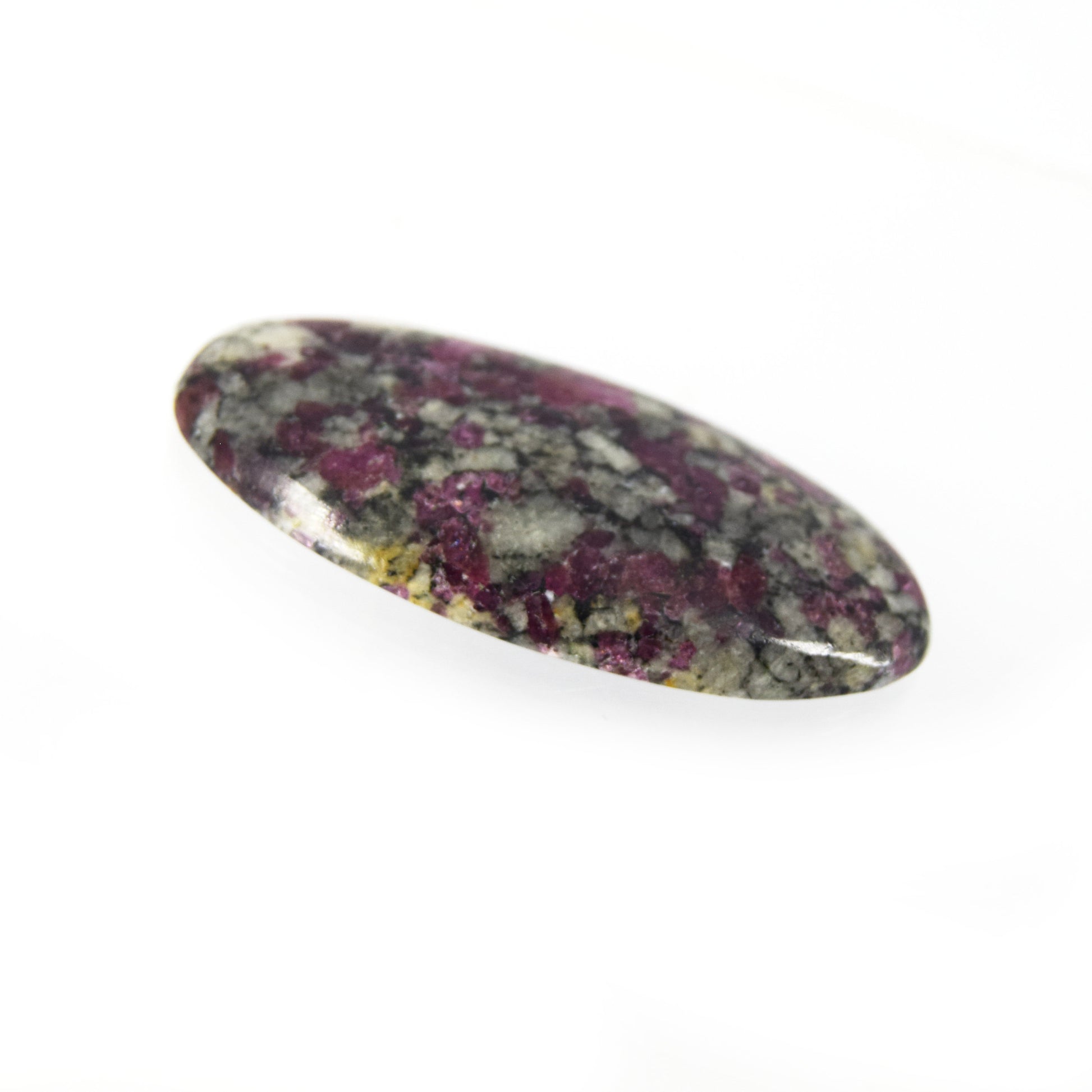 Eudialyte Cabochon | Oval Flat Back Cabochon | 20mm x 42mm - 5mm Dome Height | OOAK Natural Gemstone Cabochon