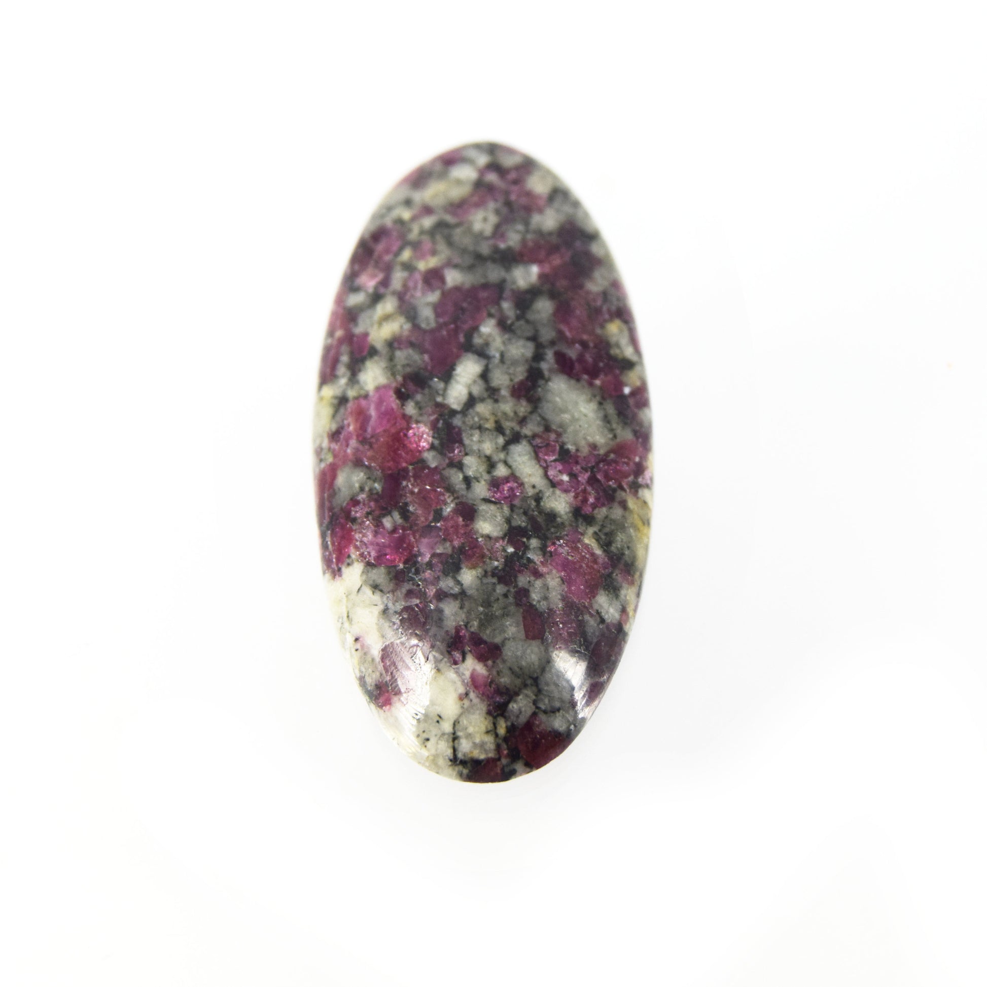 Eudialyte Cabochon | Oval Flat Back Cabochon | 20mm x 42mm - 5mm Dome Height | OOAK Natural Gemstone Cabochon