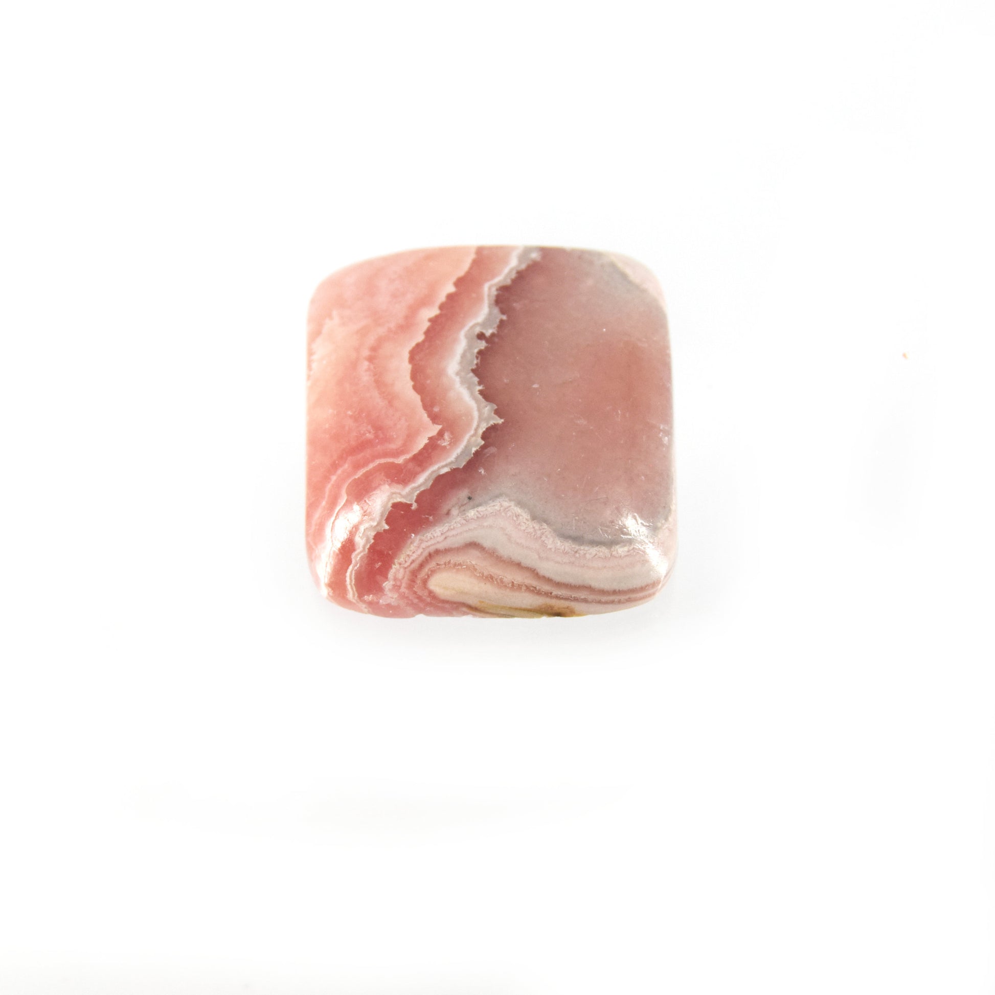 Rhodochrosite Cabochon | Rectangle Flat Back Cabochon | 20mm x 21mm- 5mm Dome Height | OOAK Natural Gemstone Cabochon