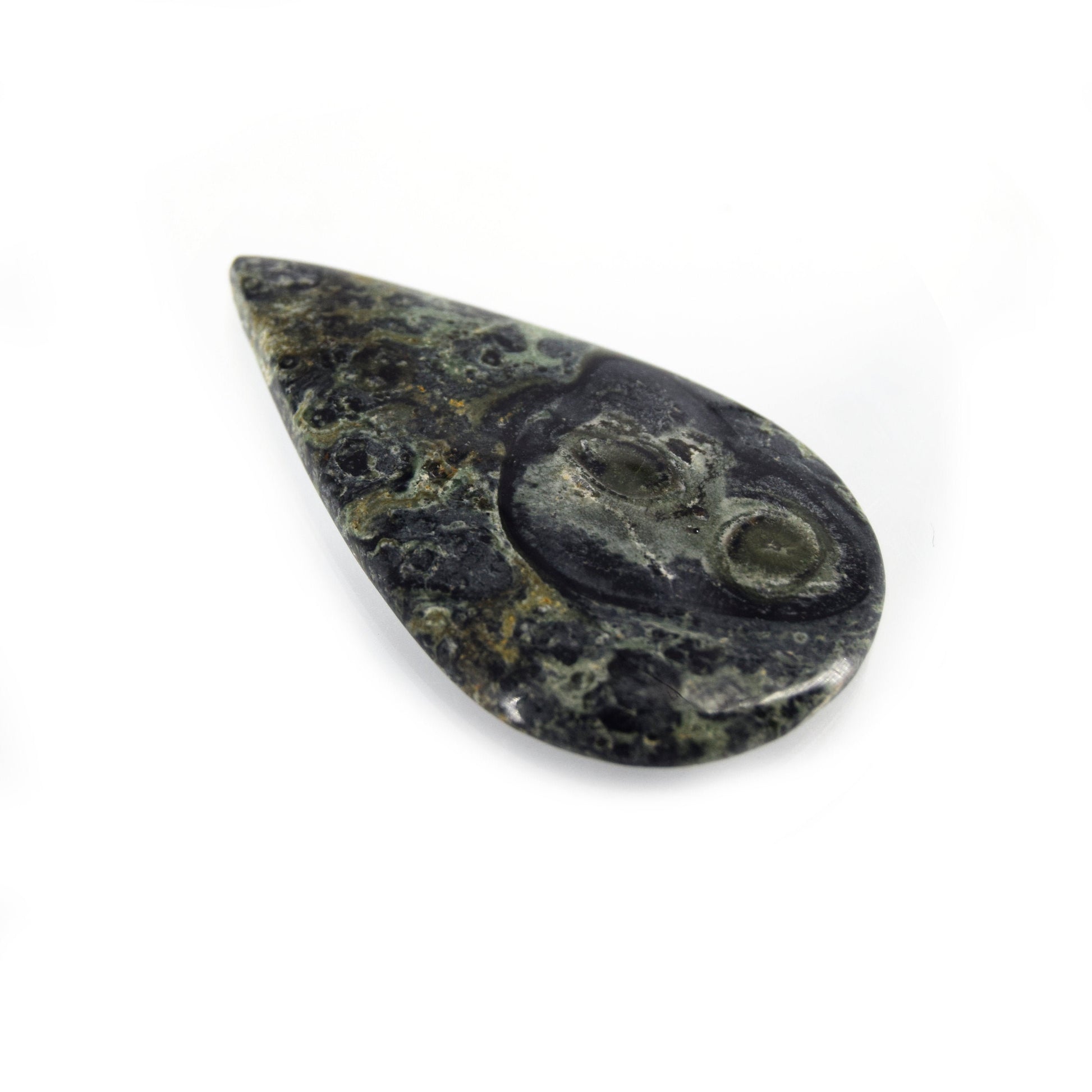 Kambaba Jasper Cabochon | Teardrop Flat Back Cabochon | 31mm x 52mm - 5mm Dome Height | OOAK Natural Gemstone Cabochon