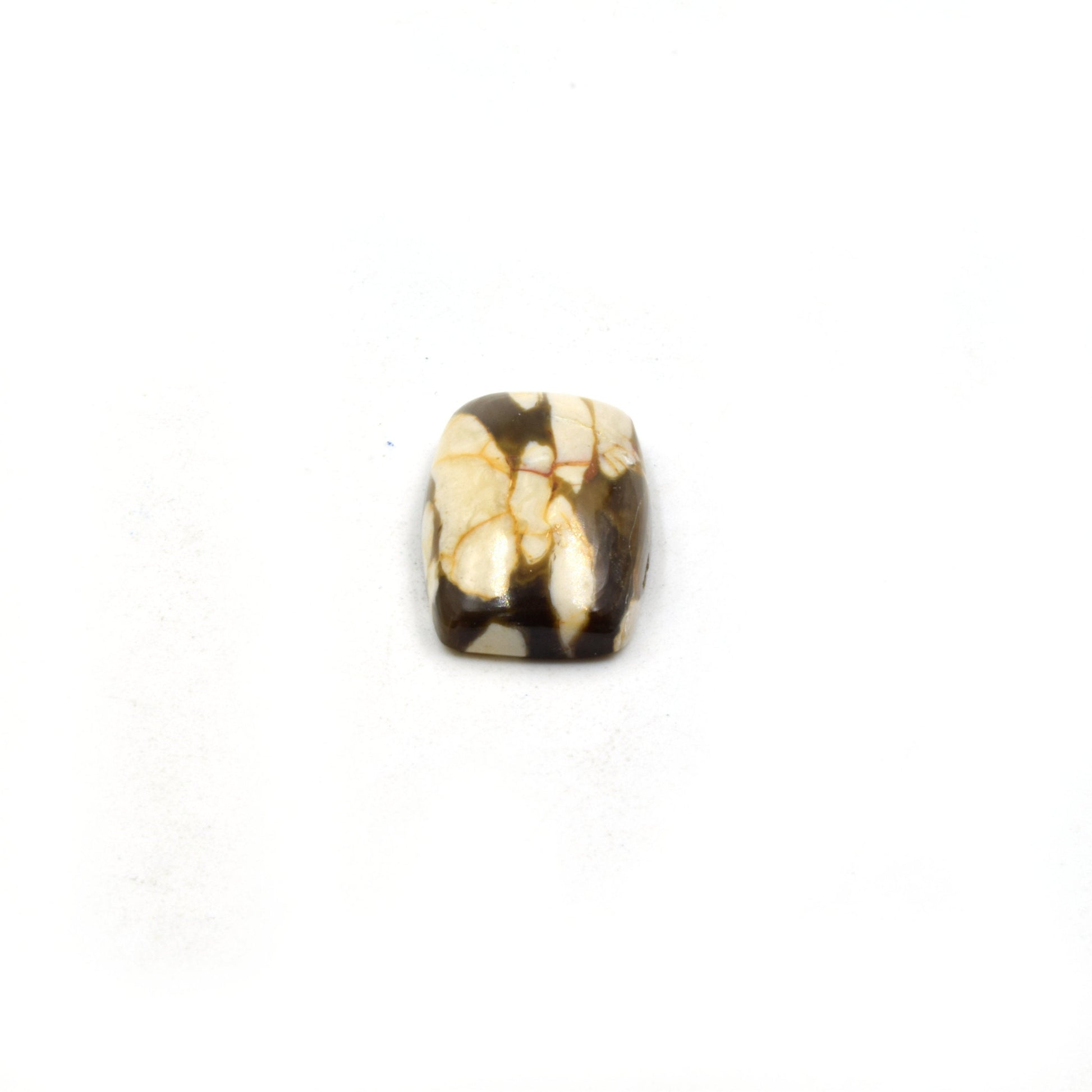 Peanut Wood Jasper Cabochon | Rectangle Shaped Flat Back Cabochon | 15mm x 25mm - 6mm Dome Height | OOAK Natural Gemstone Cabochon
