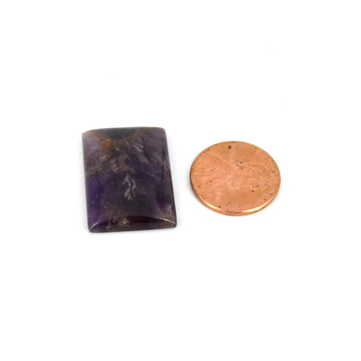 Cacoxenite Cabochon | Rectangle Shaped Flat Back Cabochon | 18mm x 26mm - 4mm Dome Height | OOAK Natural Gemstone Cabochon