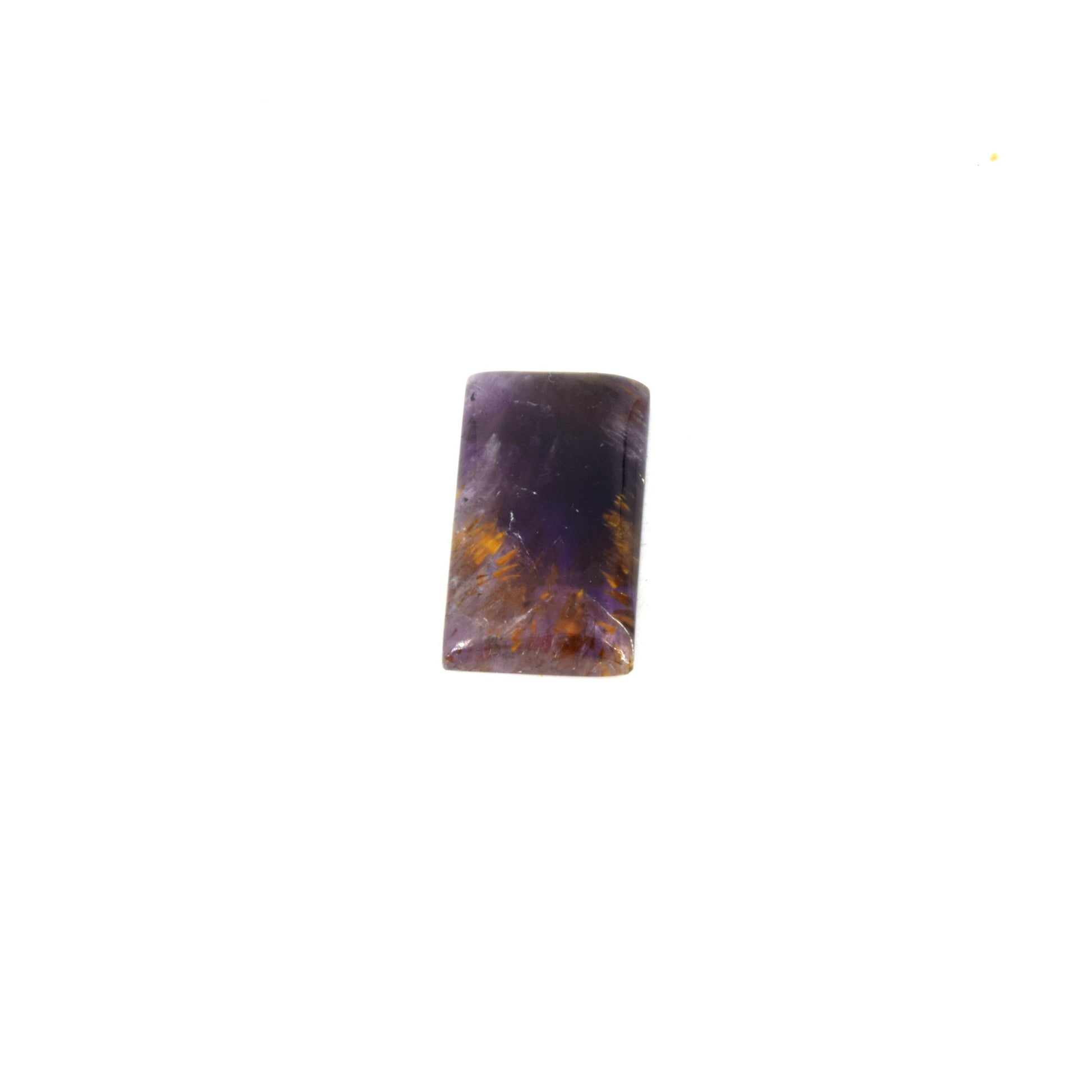 Cacoxenite Cabochon | Rectangle Shaped Flat Back Cabochon | 13mm x 25mm - 4mm Dome Height | OOAK Natural Gemstone Cabochon