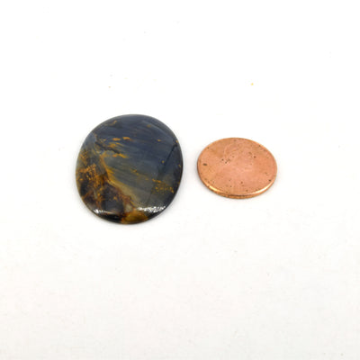 Pietersite Cabochon | Round Flat Back Cabochon | 25mm x 35mm - 5mm Dome Height | OOAK Natural Gemstone Cabochon