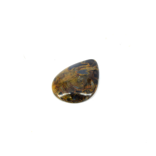 Pietersite Cabochon | Pear Shaped Flat Back Cabochon | 24mm x 34mm - 6mm Dome Height | OOAK Natural Gemstone Cabochon