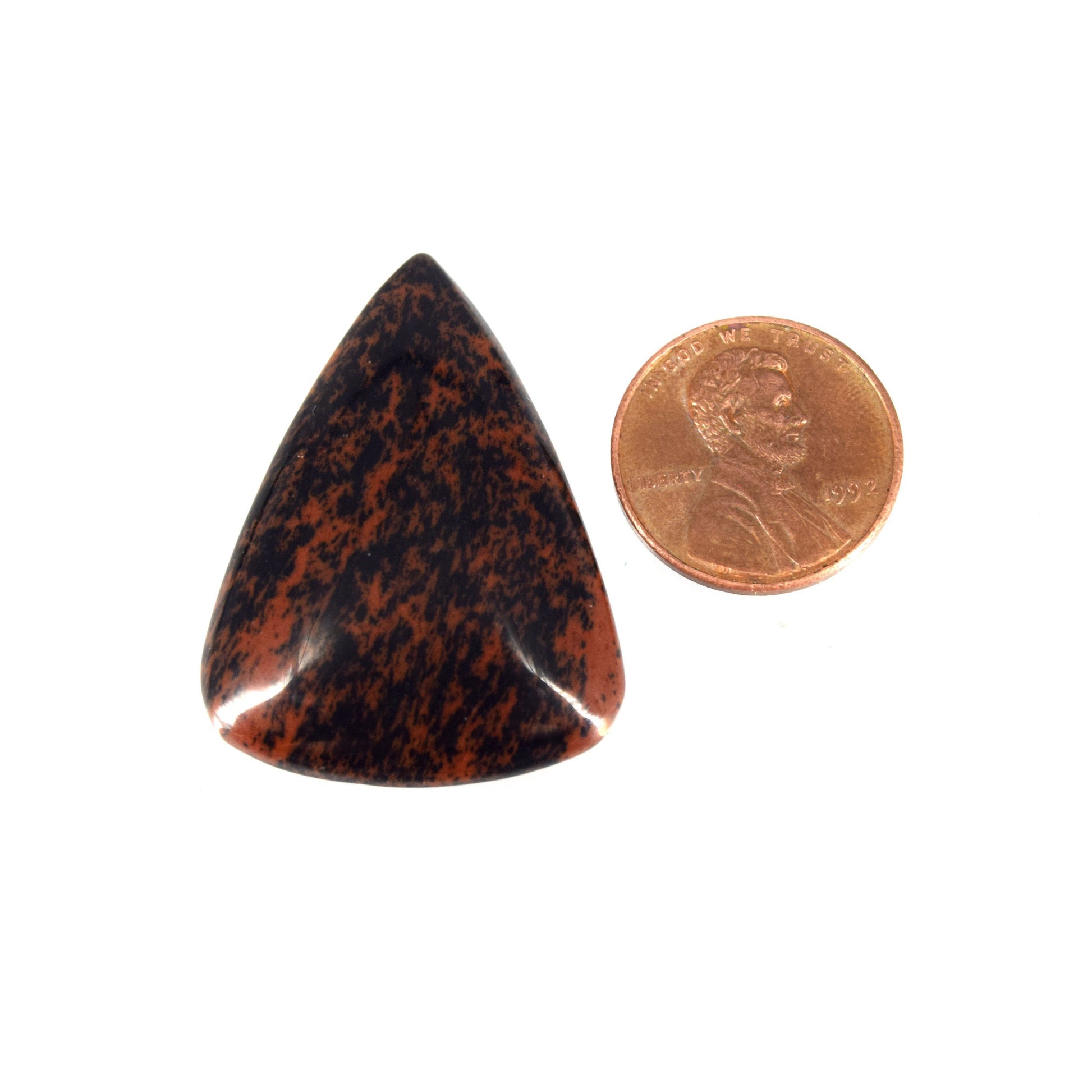 Mahogany Jasper Cabochon | Pear Flat Back Cabochon | 27mm x 36mm - 6mm Dome Height | OOAK Natural Gemstone Cabochon