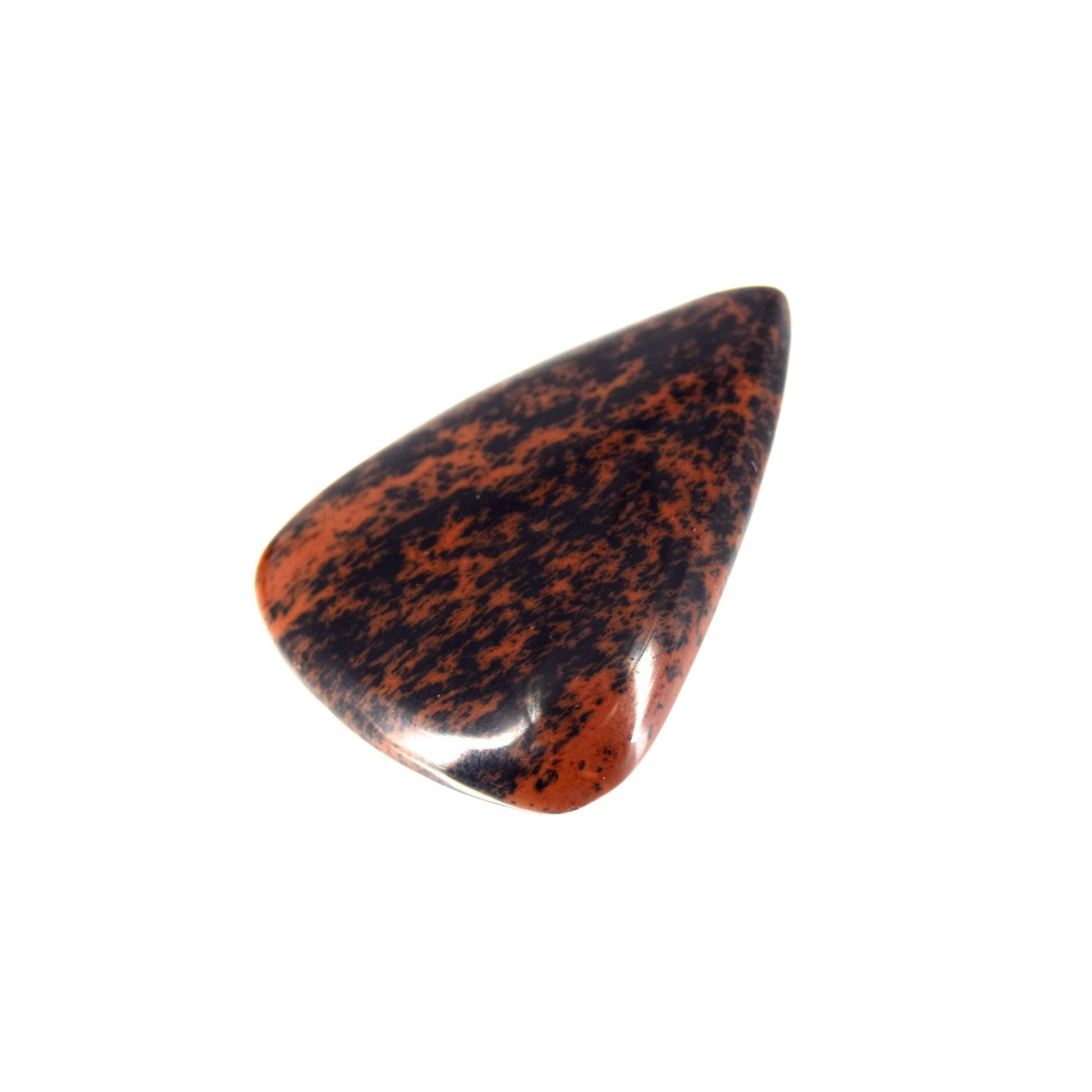 Mahogany Jasper Cabochon | Pear Flat Back Cabochon | 27mm x 36mm - 6mm Dome Height | OOAK Natural Gemstone Cabochon