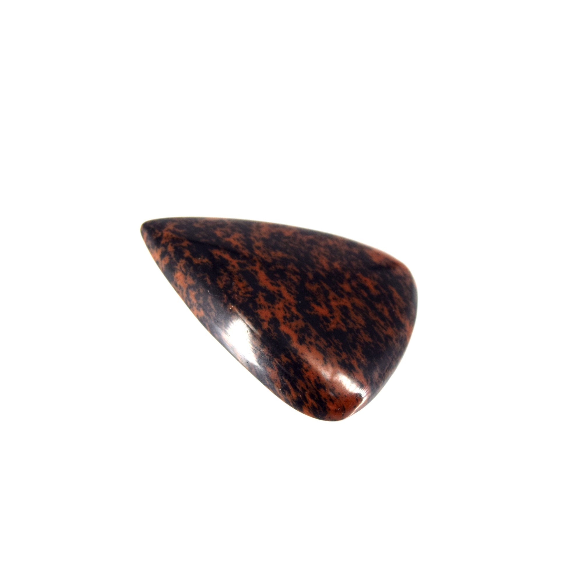 Mahogany Jasper Cabochon | Pear Flat Back Cabochon | 27mm x 36mm - 6mm Dome Height | OOAK Natural Gemstone Cabochon