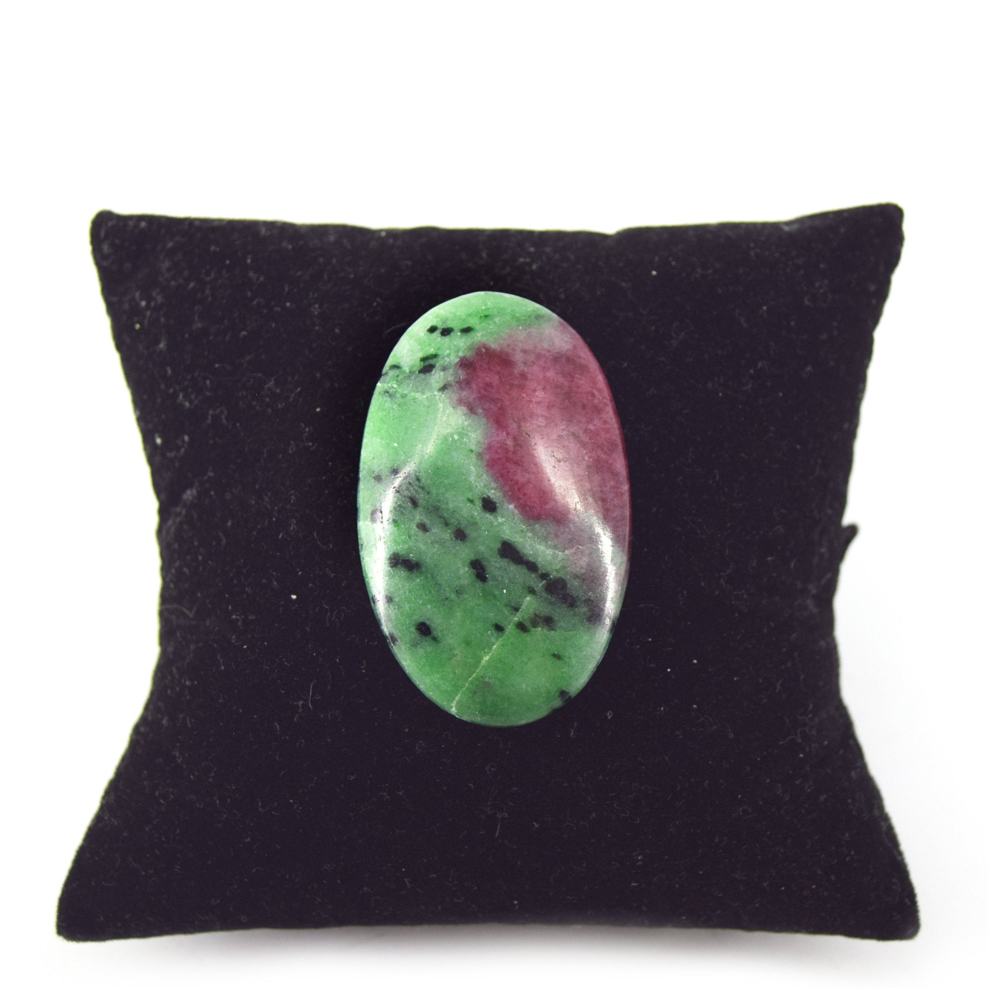 Ruby Zoisite Cabochon | Round Flat Back Cabochon | 26mm x 42mm - 7mm Dome Height | OOAK Natural Gemstone Cabochon
