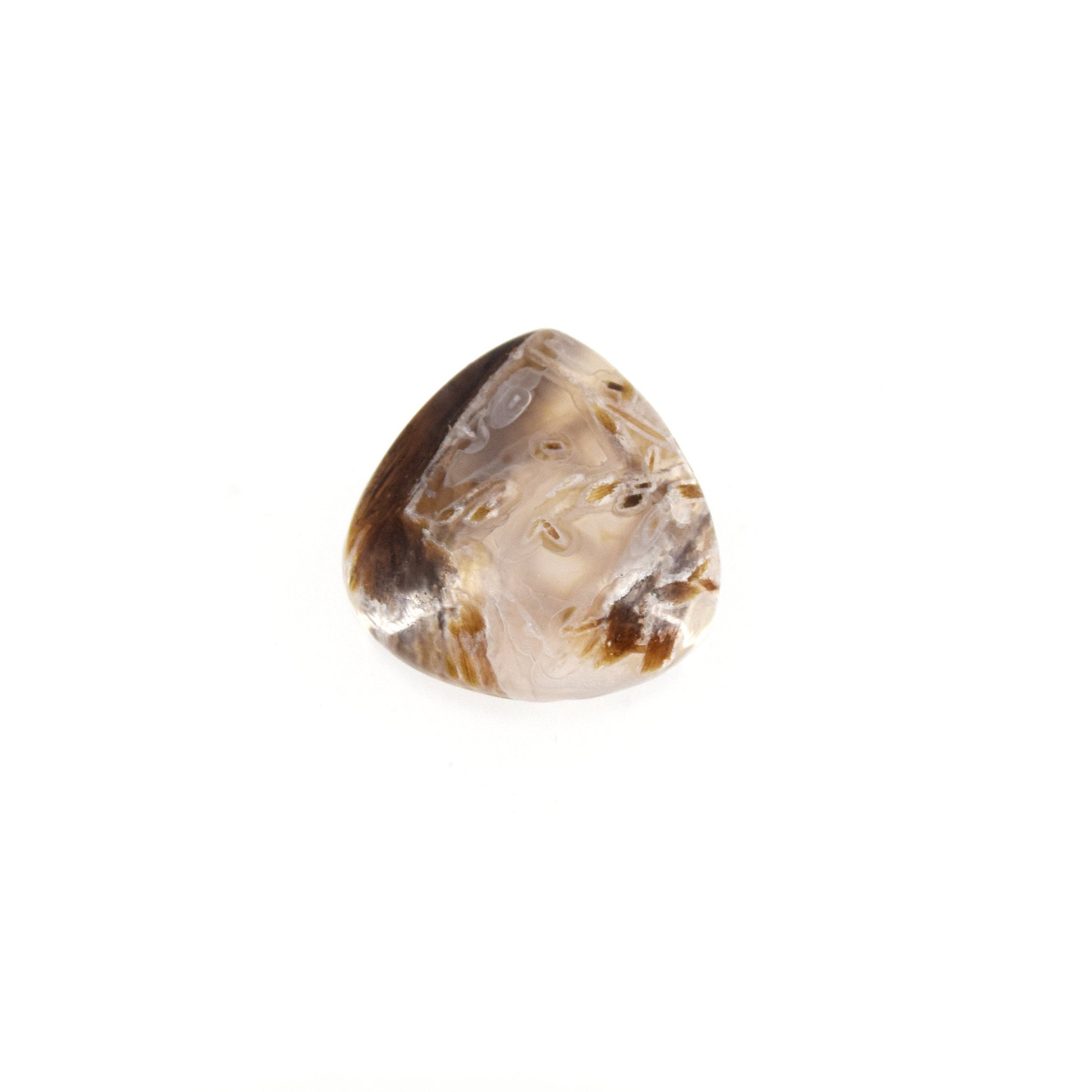 Stick Agate Cabochon | Pear Flat Back Cabochon | 24mm x 24mm - 6mm Dome Height | OOAK Natural Gemstone Cabochon
