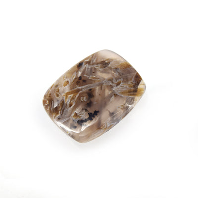 Stick Agate Cabochon | Rectangle Flat Back Cabochon | 28mm x 35mm - 6mm Dome Height | OOAK Natural Gemstone Cabochon