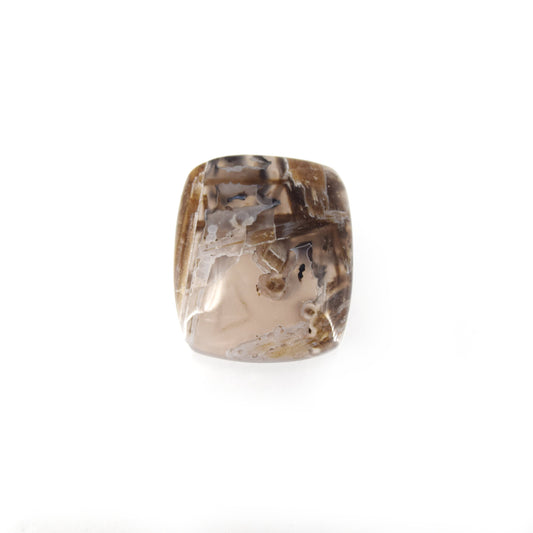 Stick Agate Cabochon | Rectangle Flat Back Cabochon | 25mm x 29mm - 6mm Dome Height | OOAK Natural Gemstone Cabochon